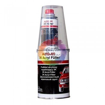 Акриловый грунт для авто c отвердителем AUTO-FIT 2К HS 5+1 черный , 1,2 л