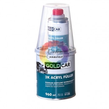 Акриловая грунтовка для авто GOLD CAR Base 2К HS 5+1, черная 960 мл