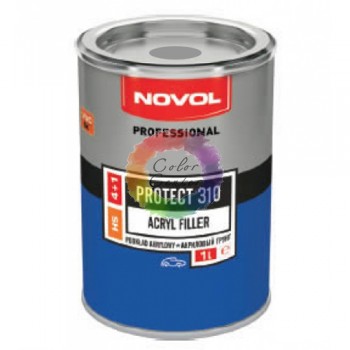 Акриловый грунт для авто Novol PROTECT 310  4+1, серый, 1 л (без отвердителя)